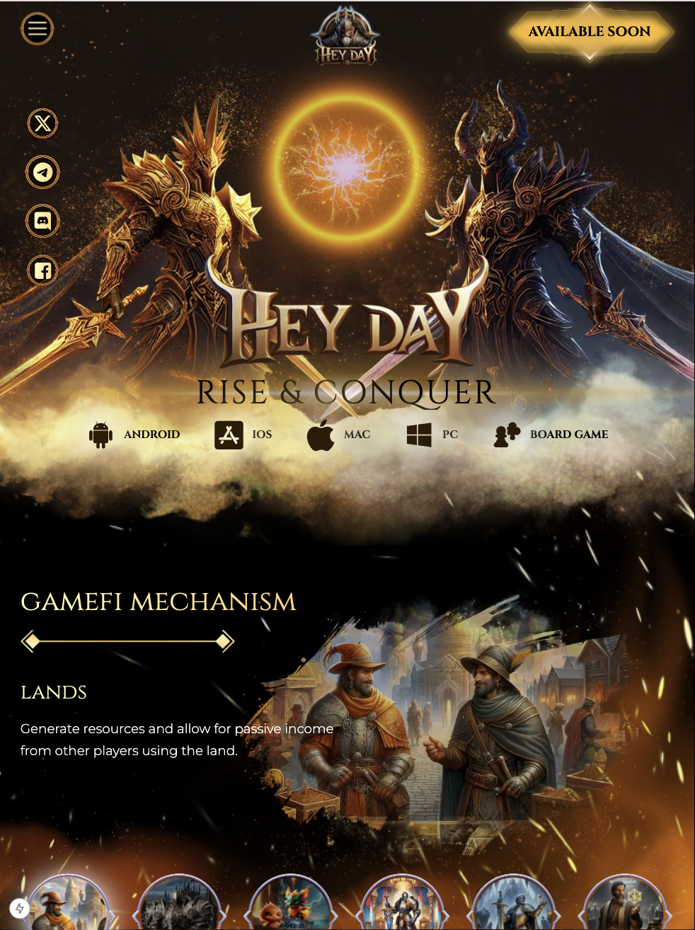 HeyDay Landing Page