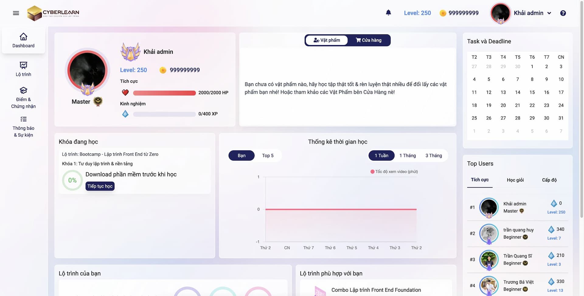 Login and register page