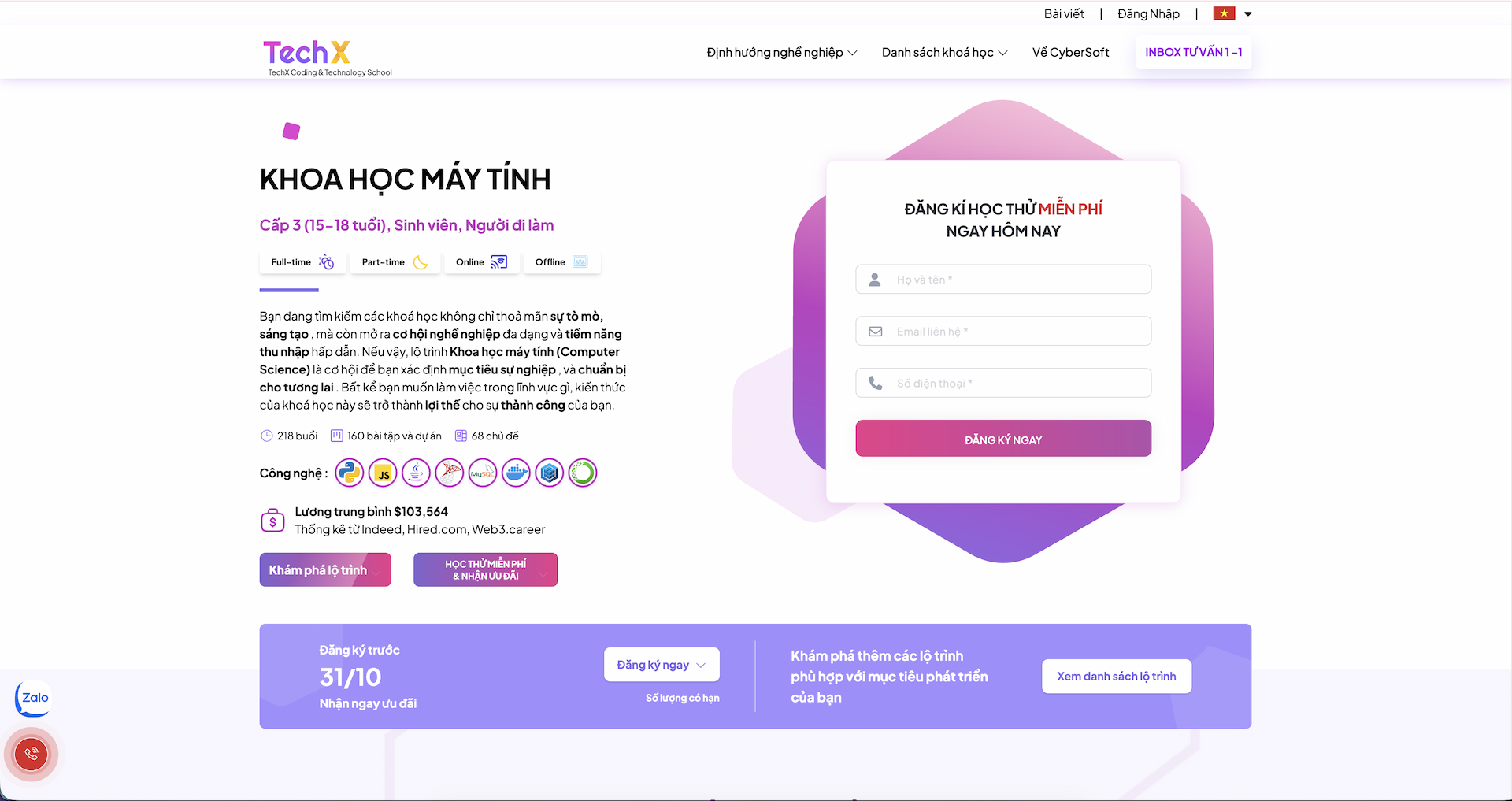 Login and register page
